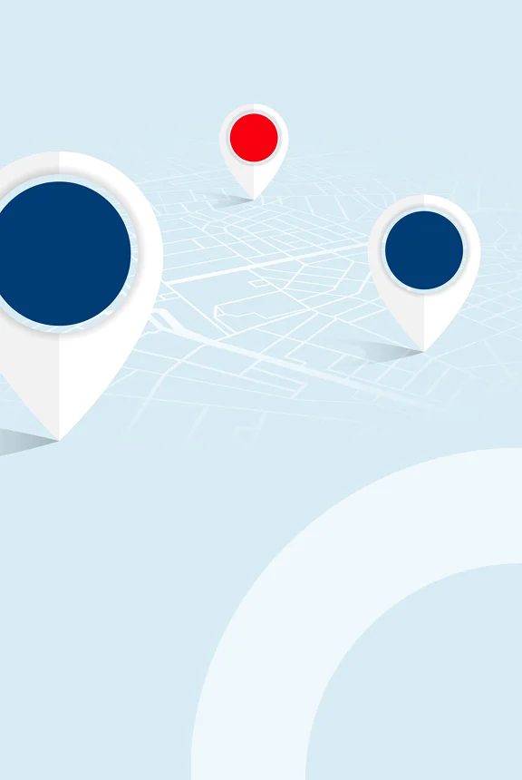 Pins auf abstrakter Karte